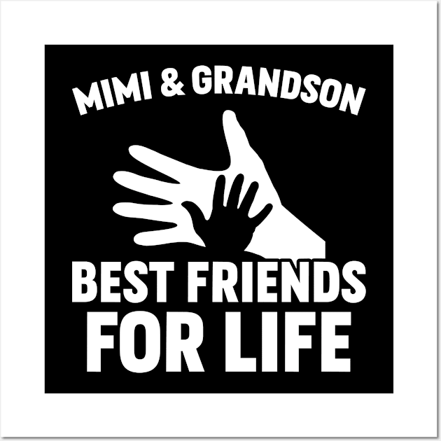 Mimi & Grandson Best Friends For Life Wall Art by teevisionshop